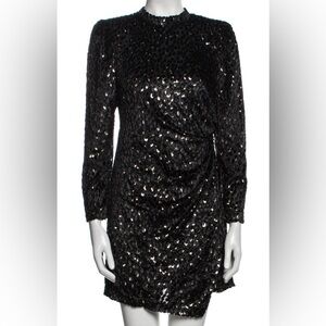 A.L.C. Black mini dress velvet